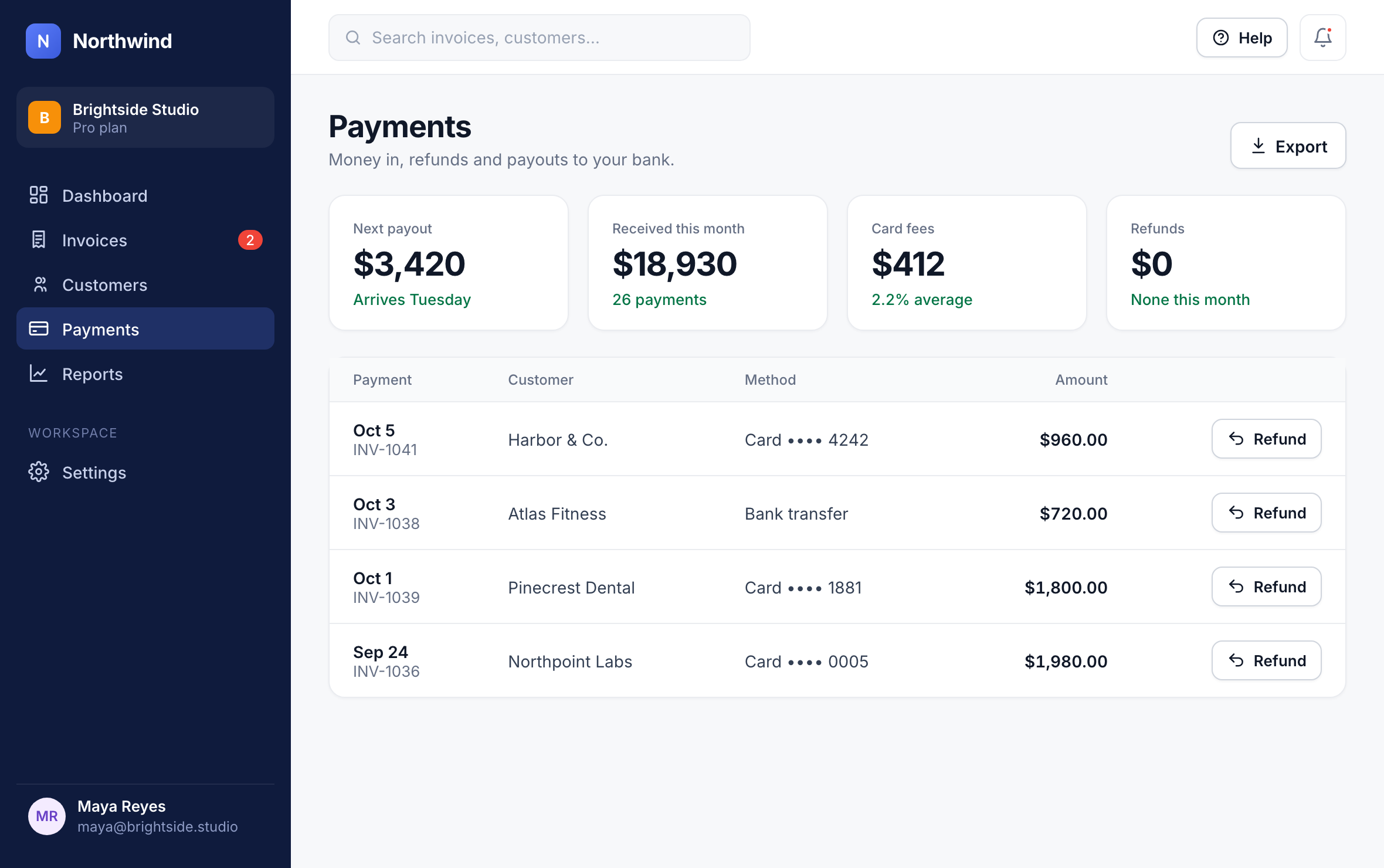 Find the payment